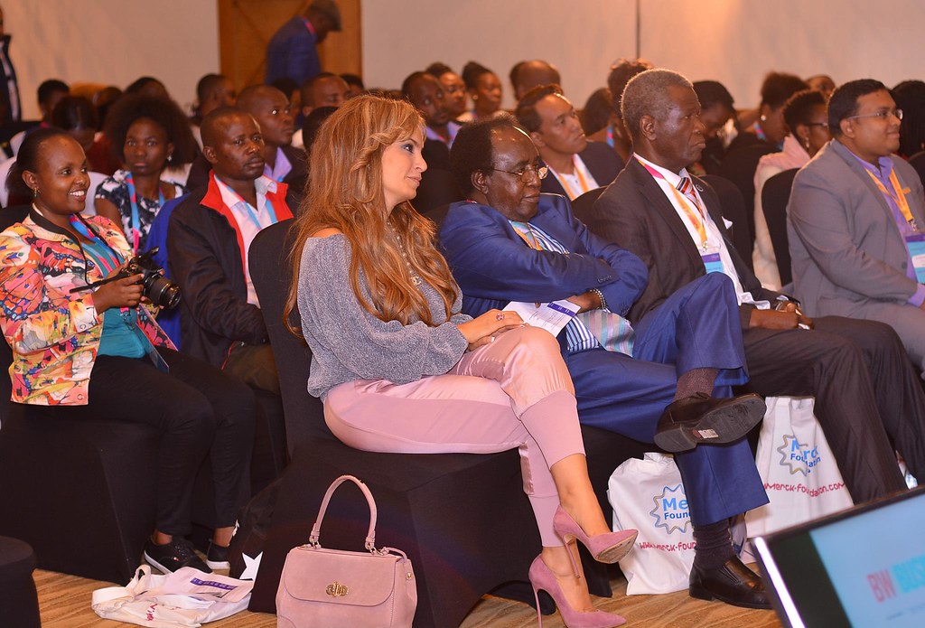 (L-R) Dr. Rasha Kelej, CEO, Merck Foundation and President Merck more Than a Mother; Prof. Koigi Kamau, Chairman Kenya Fertility Society; Prof. Oladapo Ashiru, President of Africa Fertility Society, Nigeria; Dr. Tareq Muhammad Salahuddin, Editor of Heal