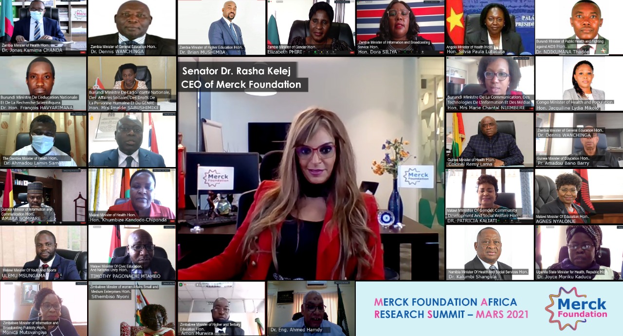 Merck Foundation brings 26 African Ministers together to Empower Women and Youth in STEM through their online Merck Africa Research Summit (MARS) in partnership with African Union