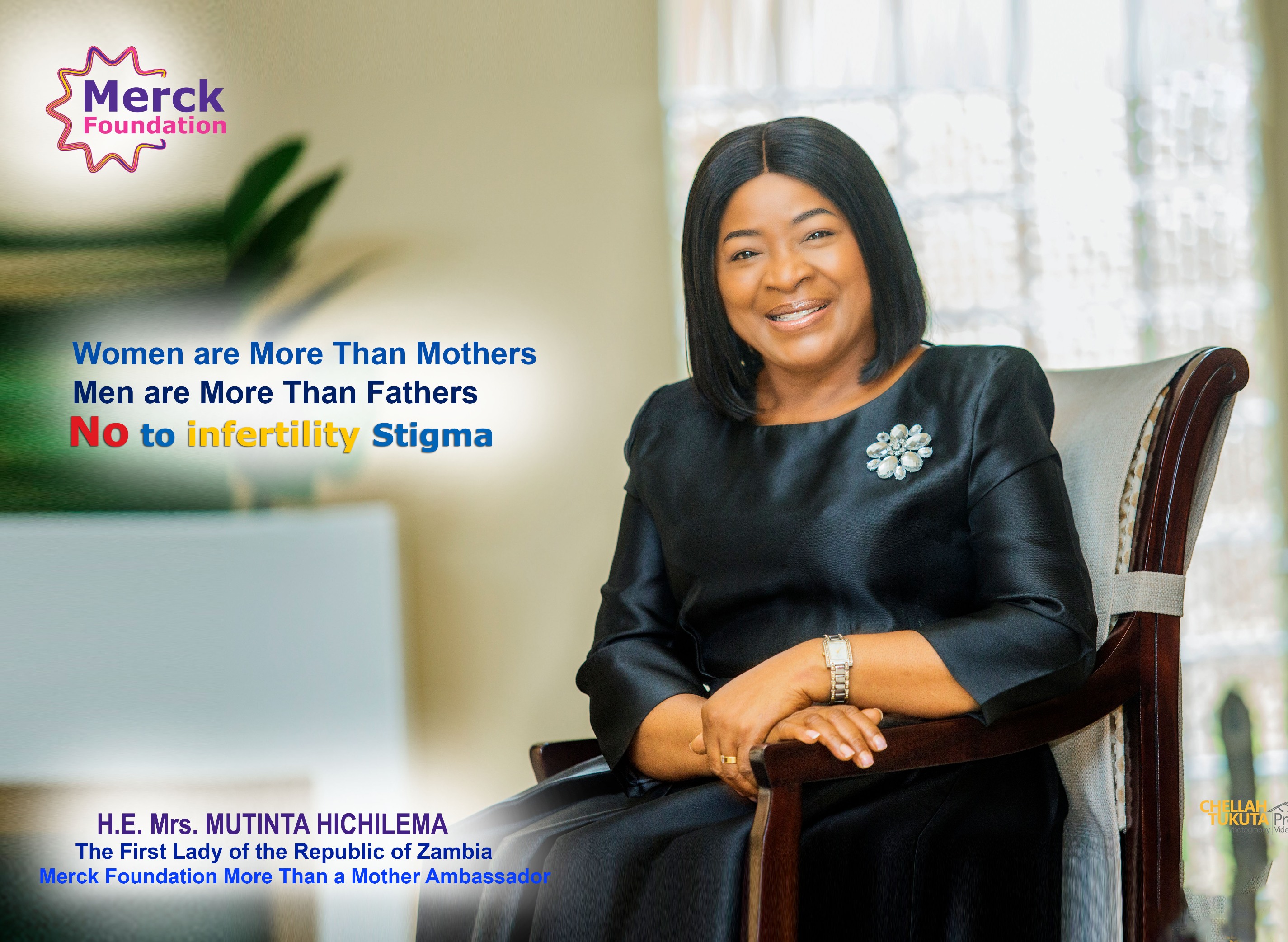 H.E. Mrs. MUTINTA HICHILEMA, The First Lady of Zambia and the Ambassador of Merck Foundation More Than a Mother Campaign.