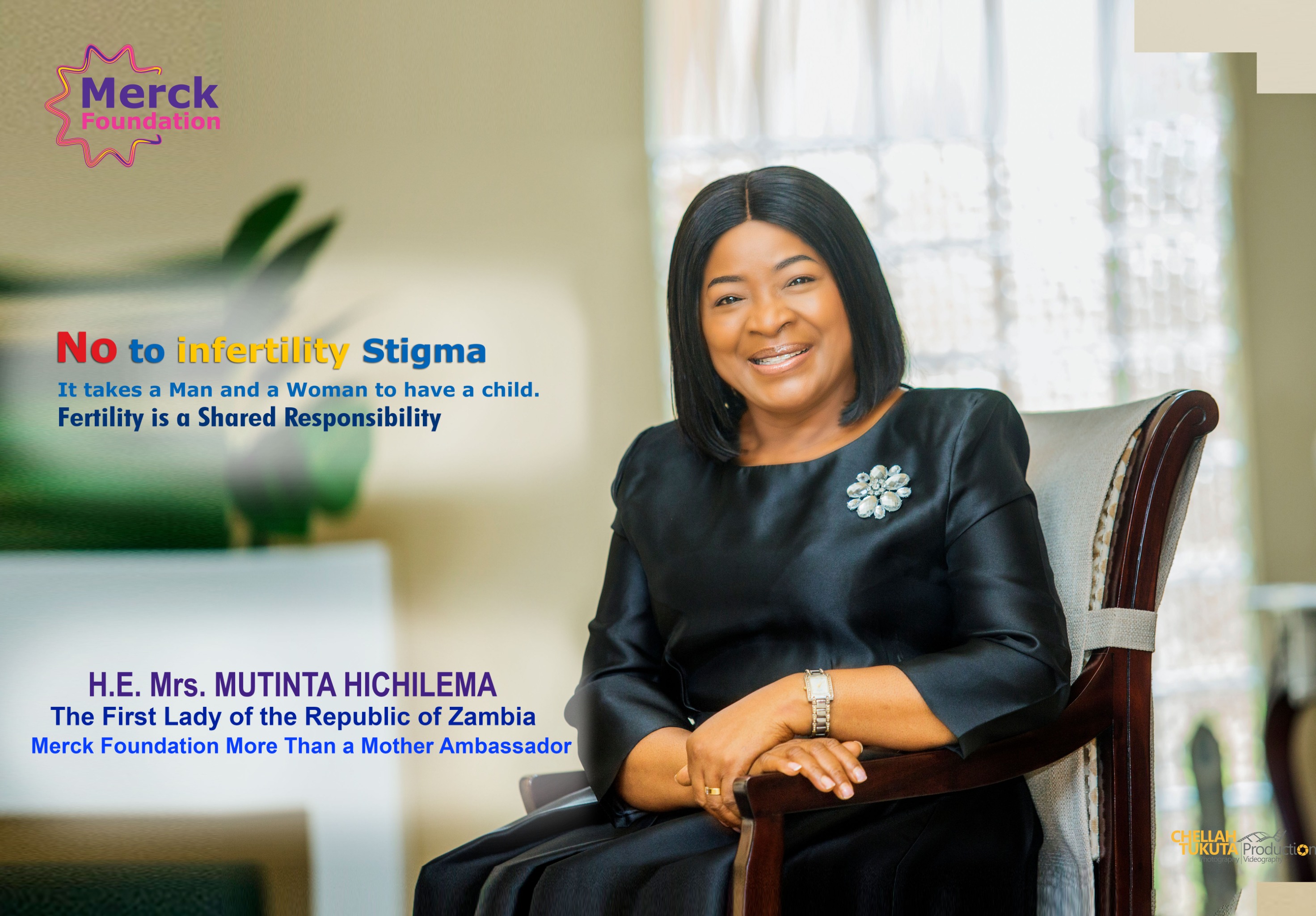 H.E. Mrs. MUTINTA HICHILEMA, The First Lady of Zambia and the Ambassador of Merck Foundation More Than a Mother Campaign.