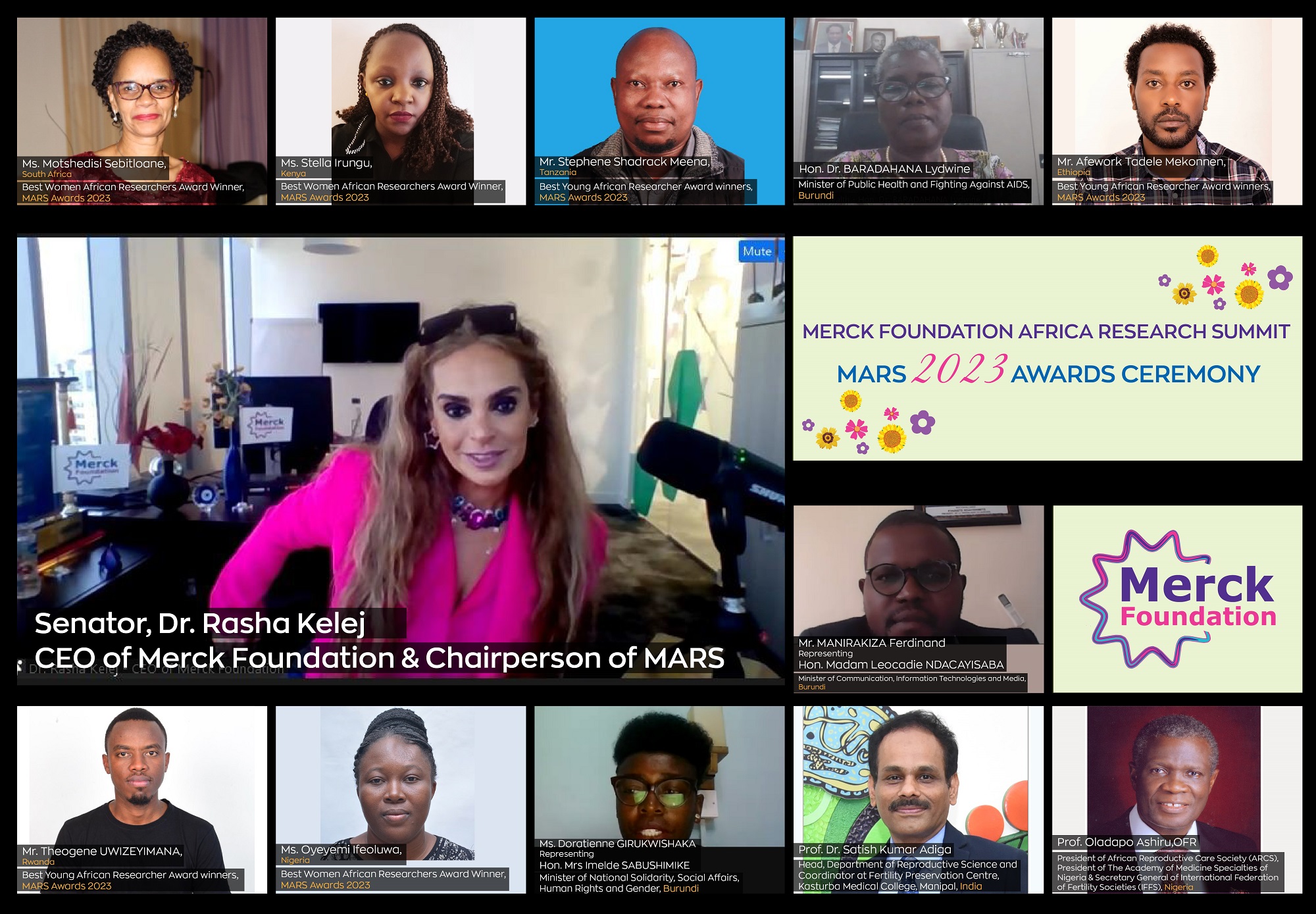 Merck Foundation Africa Research Summit (MARS) Awards 2022 - Online Award Ceremony