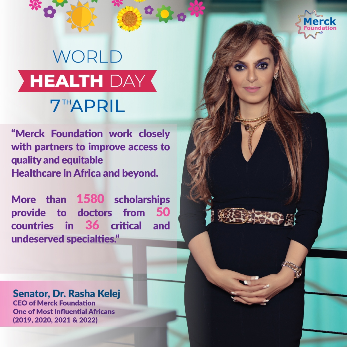 Message from CEO of Merck Foundation Senator, Dr. Rasha Kelej on World Health Day 2024