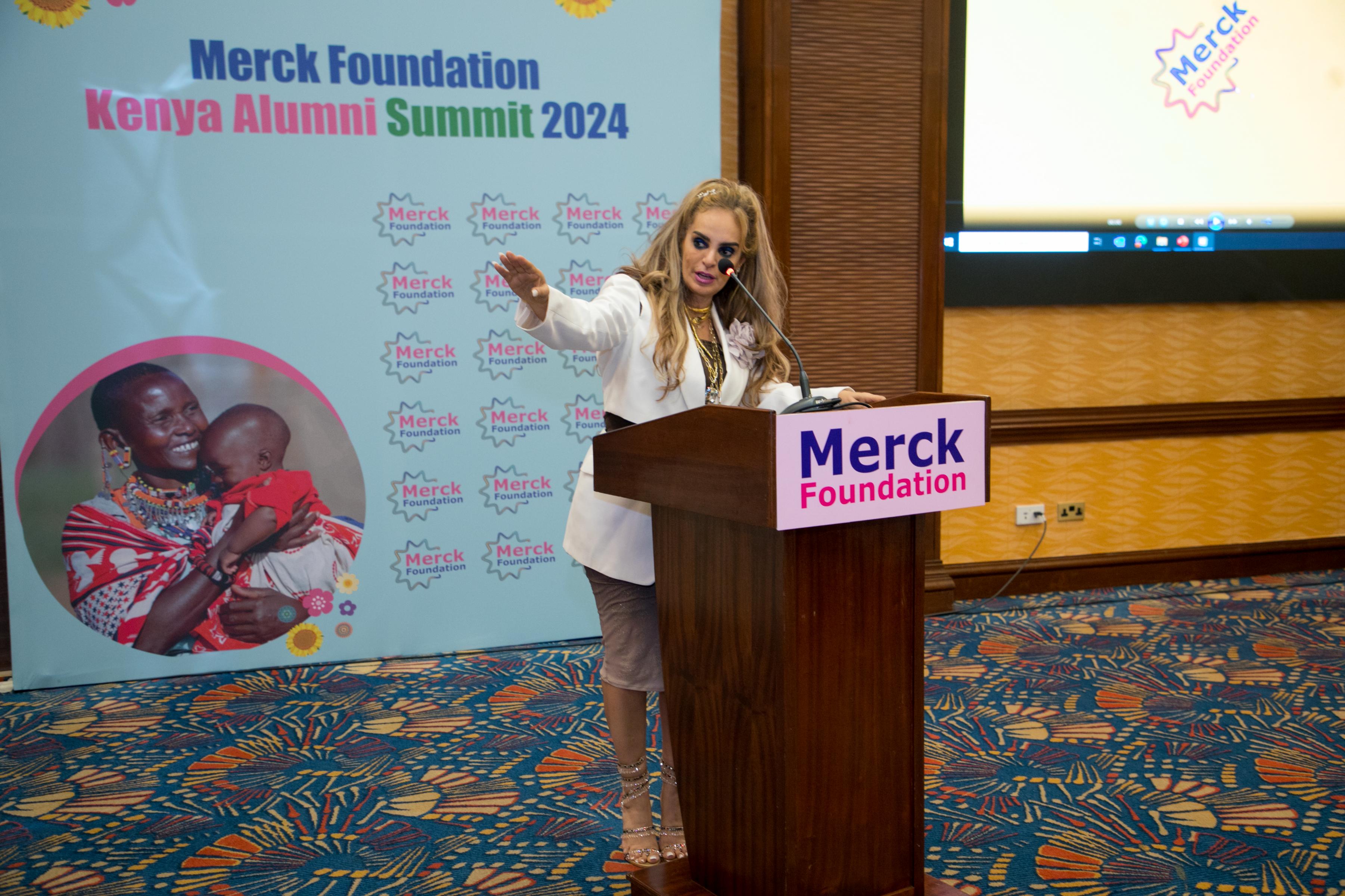 Prof. Dr. Frank Stangenberg-Haverkamp and Senator Dr. Rasha Kelej at Merck Foundation Kenya Alumni Summit 2024