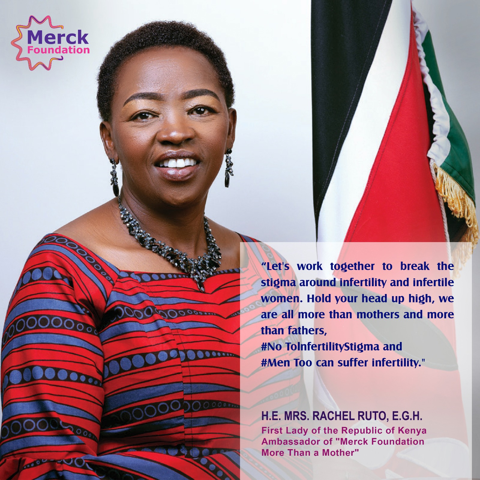 H.E. Mrs. RACHEL RUTO, First Lady of the Republic of Kenya