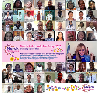 Merck Foundation CEO & Alumni of Diabetes Blue Points Program during Merck Africa Asia Luminary 2020 | Online Special Edition - Virtual Conference